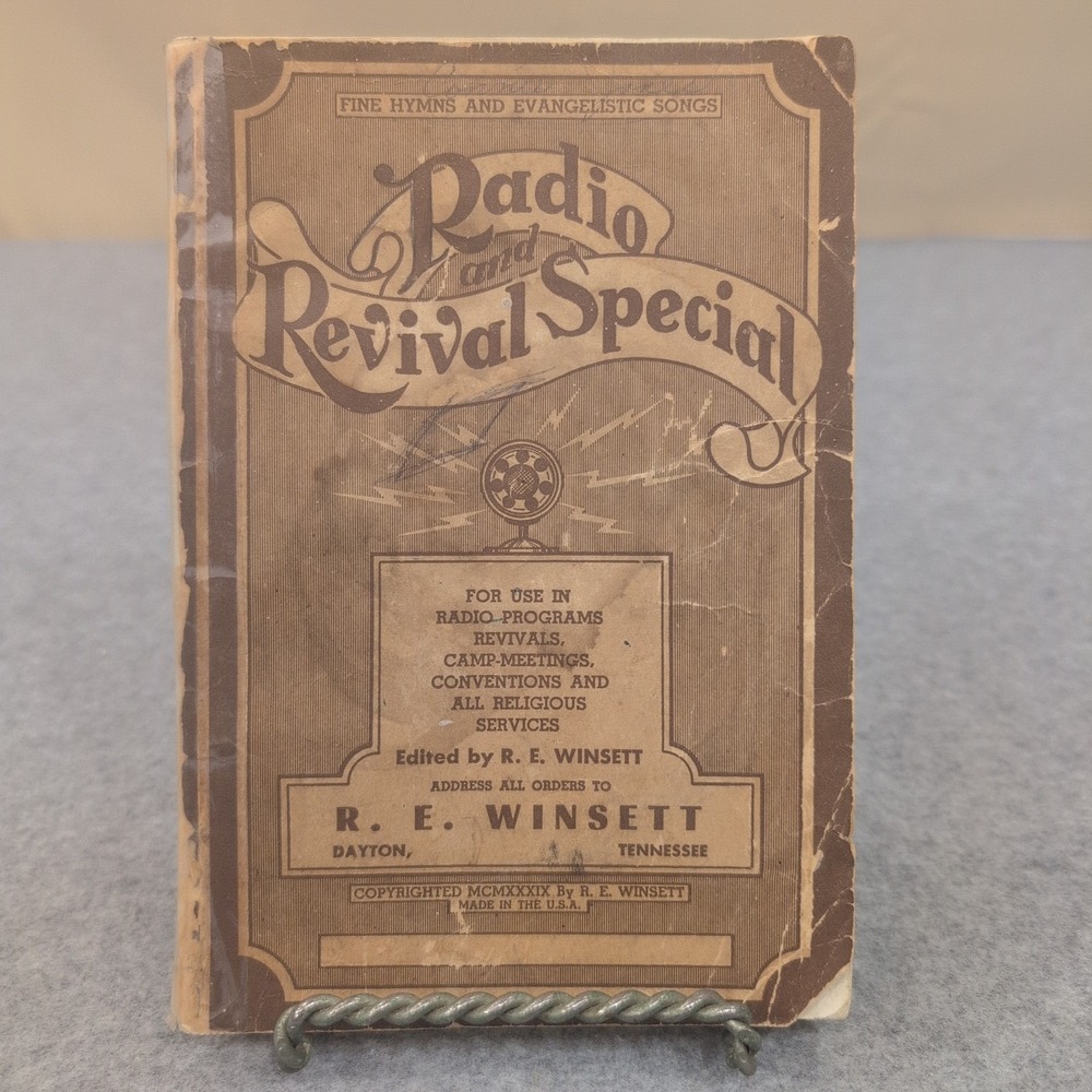 1939 Radio and Revival Special Hymn Book R. E. Winsett Shaped Notes Tennessee - Picture 1 of 4